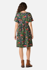 Fancy Foxes Smock Dress