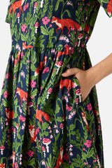 Fancy Foxes Smock Dress