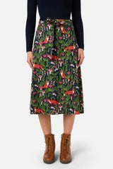Fancy Foxes Midi Skirt