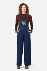 Quokka Embroidered Denim Overalls