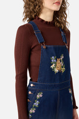 Quokka Embroidered Denim Overalls