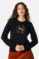 Fox Embroidered Sweater