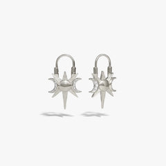 Spiked Triple Moon Huggie Earrings