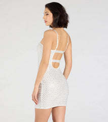 Farah Strappy Back Rhinestone Mini Dress
