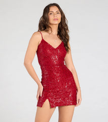 Becky Open Back Sequin Lace Mini Dress