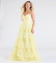 Harper Corset Ruffle A-Line Formal Dress