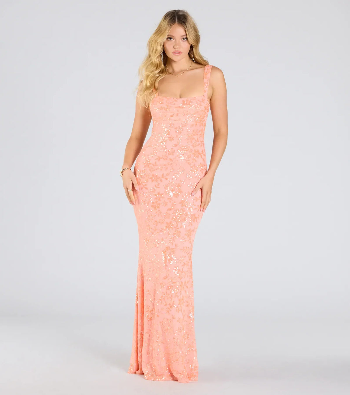 Darlene Cutout Back Bodycon Sequin Formal Dress