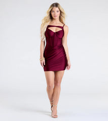 Vampy Vixen Corset Cutout Bodycon Mini Dress