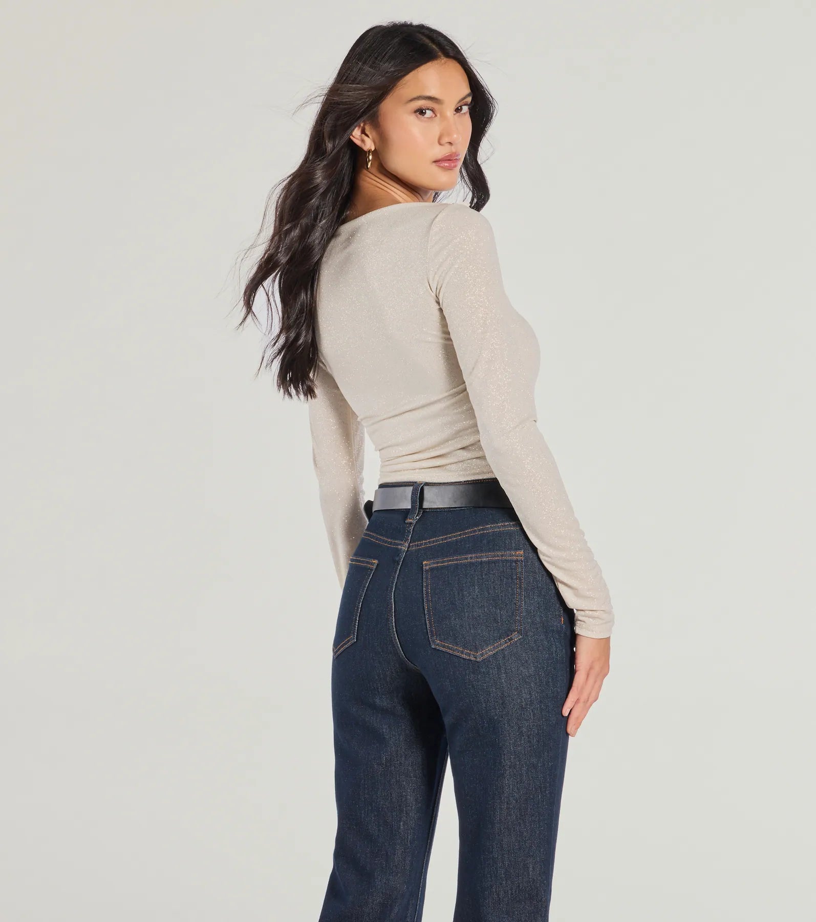 Love To Shine Glitter Long Sleeve Top