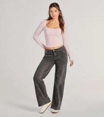 Elevated And Cute Long Sleeve Ruched Crop Top