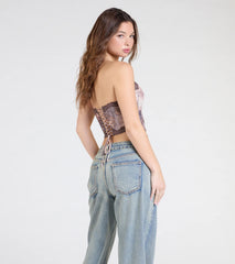 Unmatched Fierceness Leopard Lace Bustier