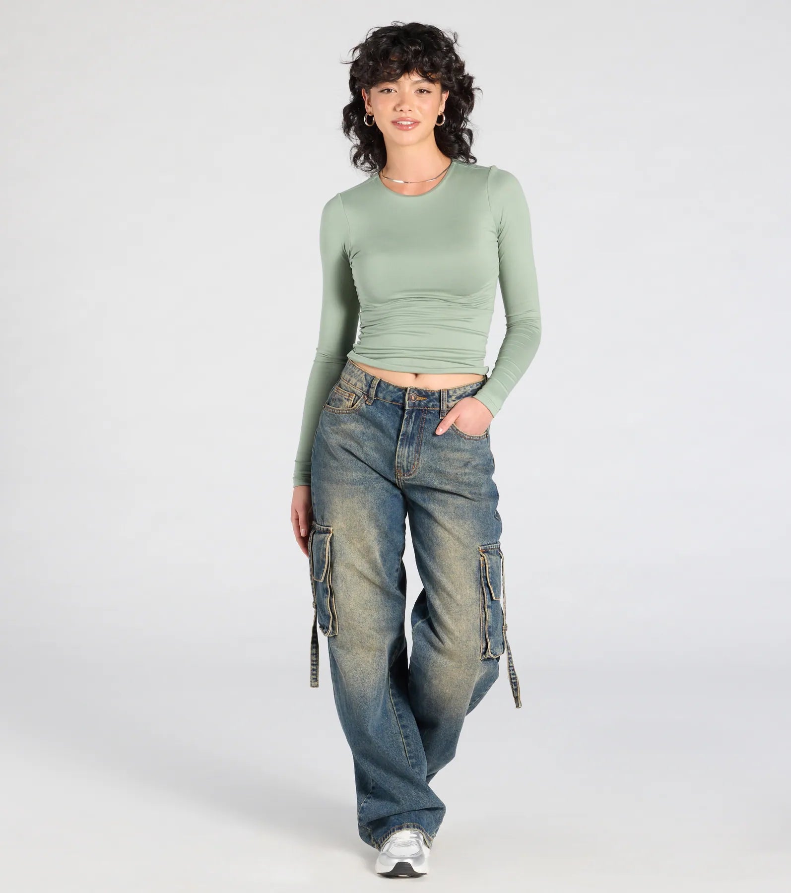 Essential Update Long Sleeve Crop Top