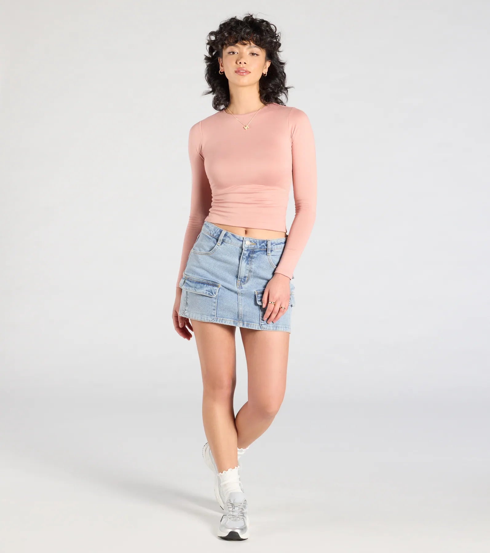 Essential Update Long Sleeve Crop Top
