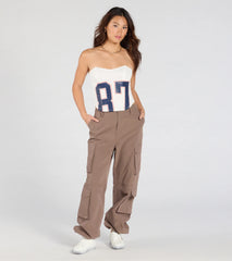 On The Court 87 Jersey Graphic Corset Top