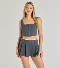 Keep It Casual Square Neck Cropped Tank Top