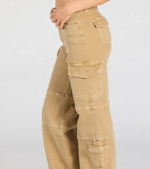 Coolest Babe High-Rise Cargo Straight-Leg Pants
