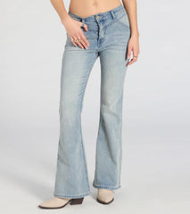 Vibe Check High-Rise Flare Denim Jeans