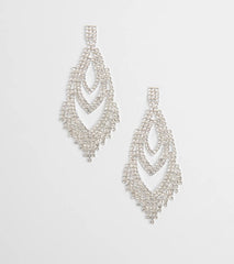 Forever Luxe Rhinestone Chandelier Earrings