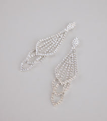 Glitzy Drama Rhinestone Chandelier Earrings