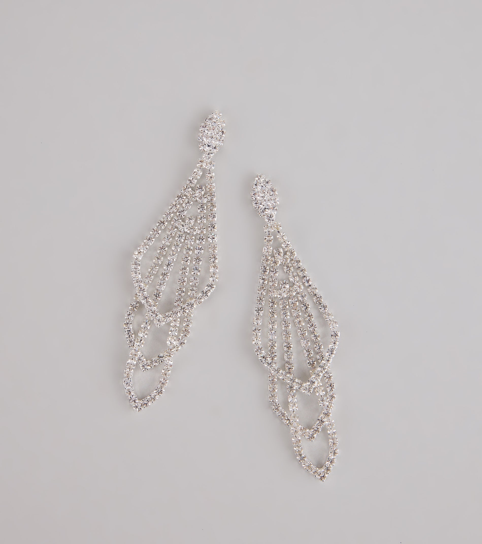 Glitzy Drama Rhinestone Chandelier Earrings