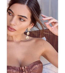 Roaring Glam Textured Lion Charm Earrings