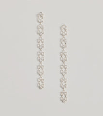 Luxe Glam Rhinestone Chain-Link Earrings