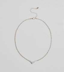 Gleam And Glow Rhinestone Necklace
