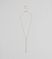 Dainty Sparkle Rhinestone Lariat Necklace