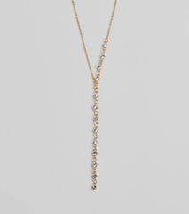 Dainty Sparkle Rhinestone Lariat Necklace
