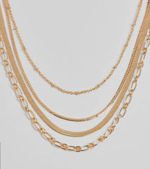 Trendy Layers Multi-Chain Necklace