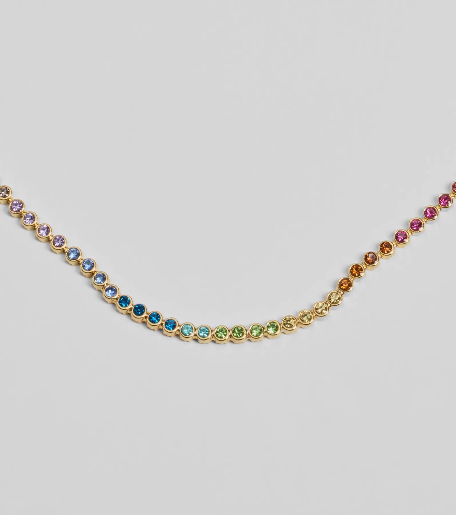 Vibrant Charm Multicolored Glass Gemstone Necklace
