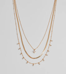 Chic Look Cubic Zirconia Layered Necklace