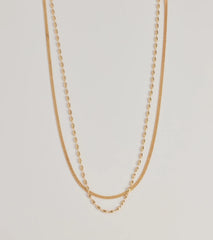 Trendy Sleek Layered Chain Necklace Set