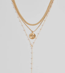 Stacked On Chic Triple-Row Charm Necklace