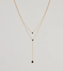 Endlessly Chic Teardrop Lariat Necklace