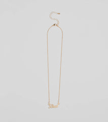 Brat Script Dainty Chain Necklace
