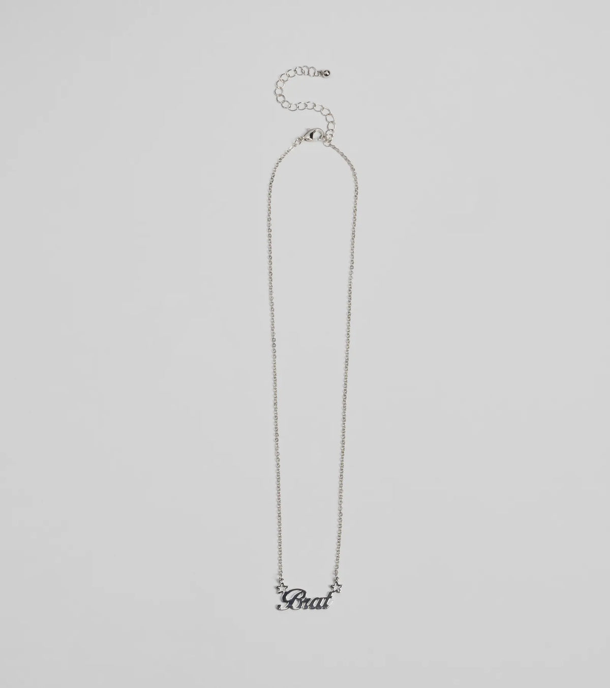 Brat Script Dainty Chain Necklace
