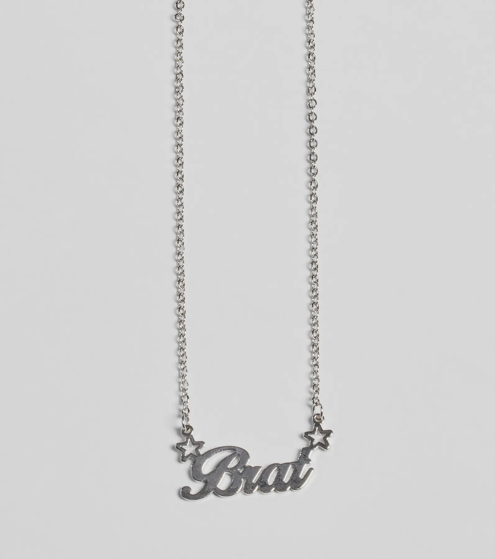 Brat Script Dainty Chain Necklace