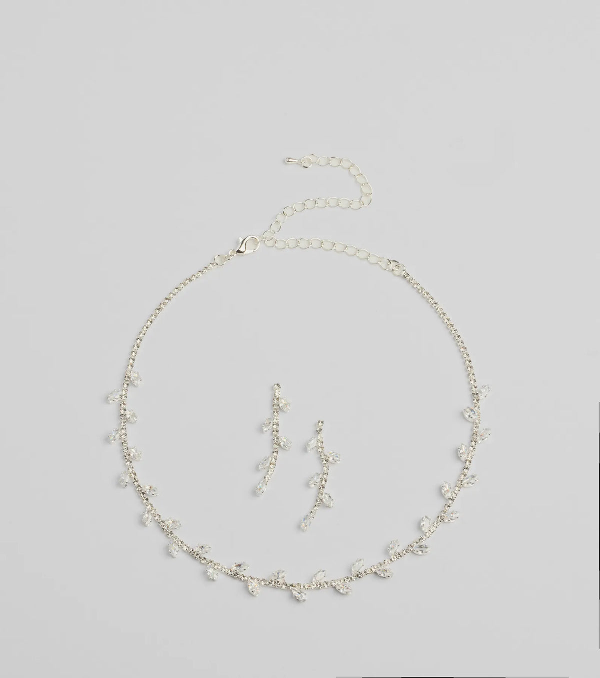 Moment To Shine Cubic Zirconia Necklace And Earrings Set