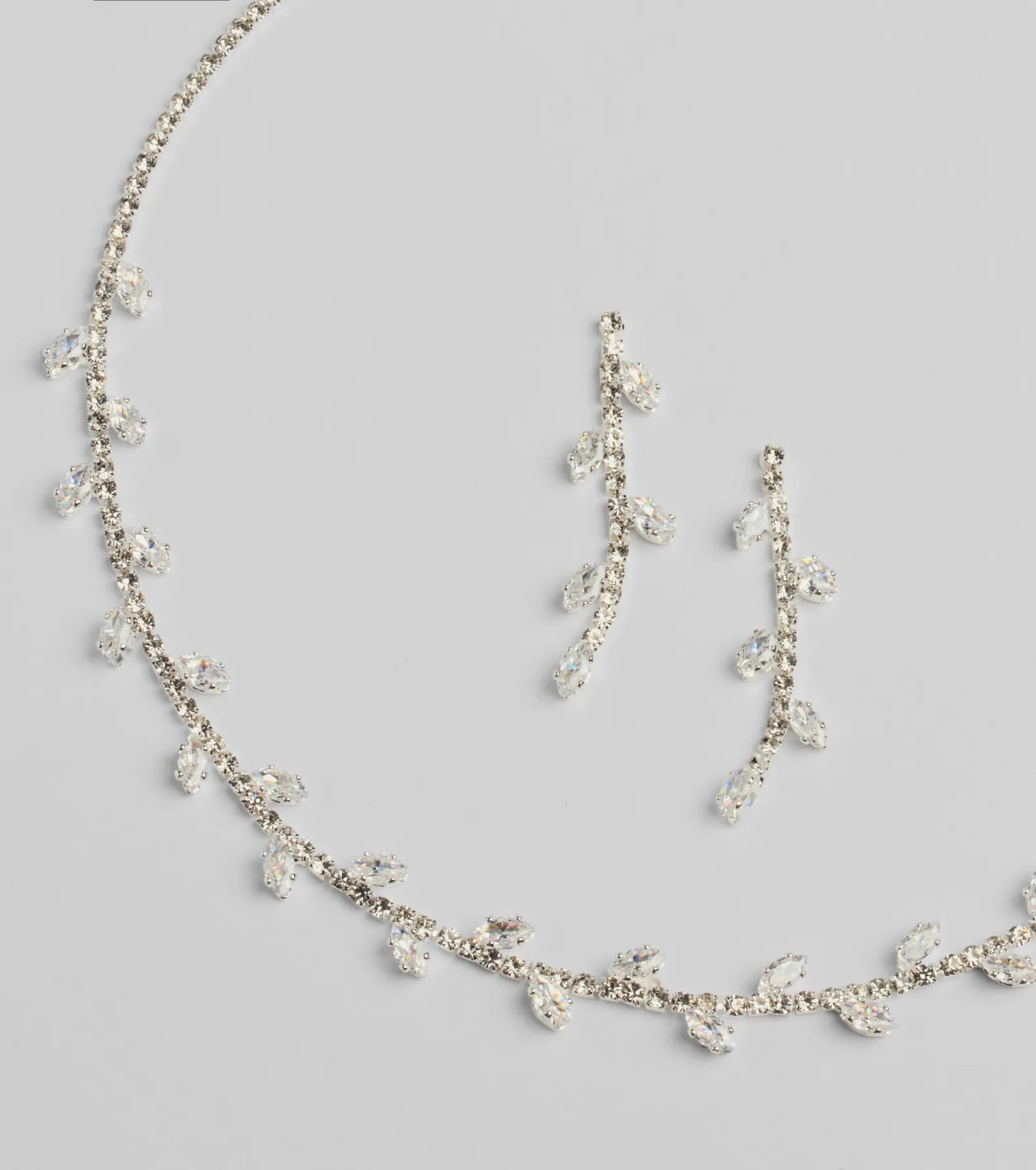 Moment To Shine Cubic Zirconia Necklace And Earrings Set