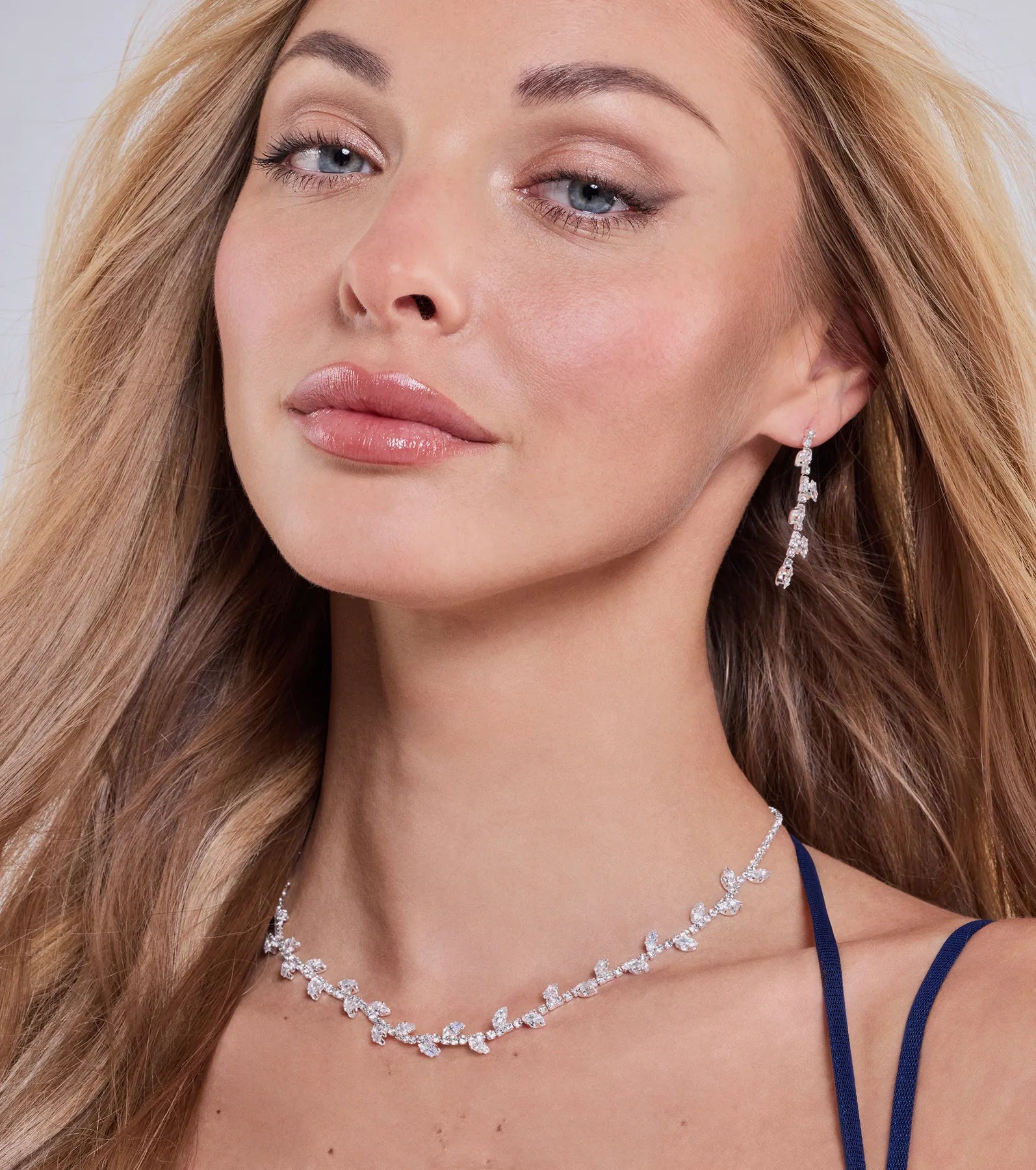 Moment To Shine Cubic Zirconia Necklace And Earrings Set