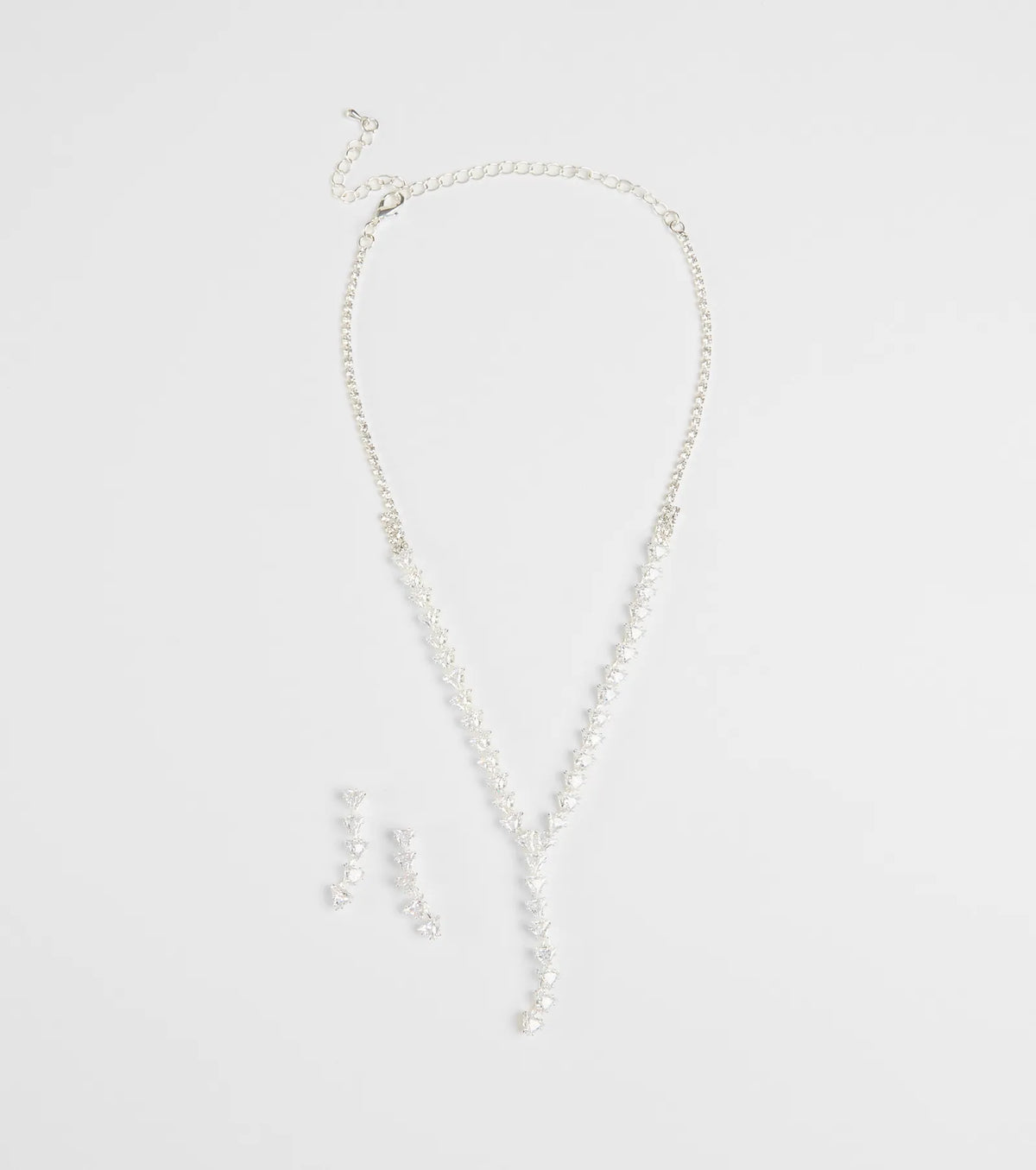 Perfectly Brilliant Cubic Zirconia Necklace And Earrings Set