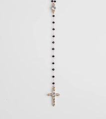 Beaded Beauty Rhinestone Cross Necklace