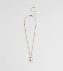 Ace Of Hearts Pendant Necklace