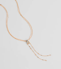 Simply Sweet Rhinestone Charm Layered Necklace