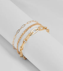 Chic Stack Multi-Chain Bracelet Set