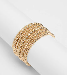 Stacked Up Nine-Pack Beaded Bracelets