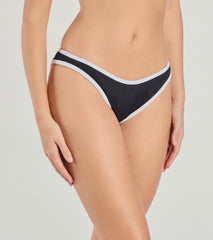 Retro Chic Contrast Trim Bikini Bottoms