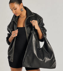 Braided Glam Slouchy Shoulder Bag
