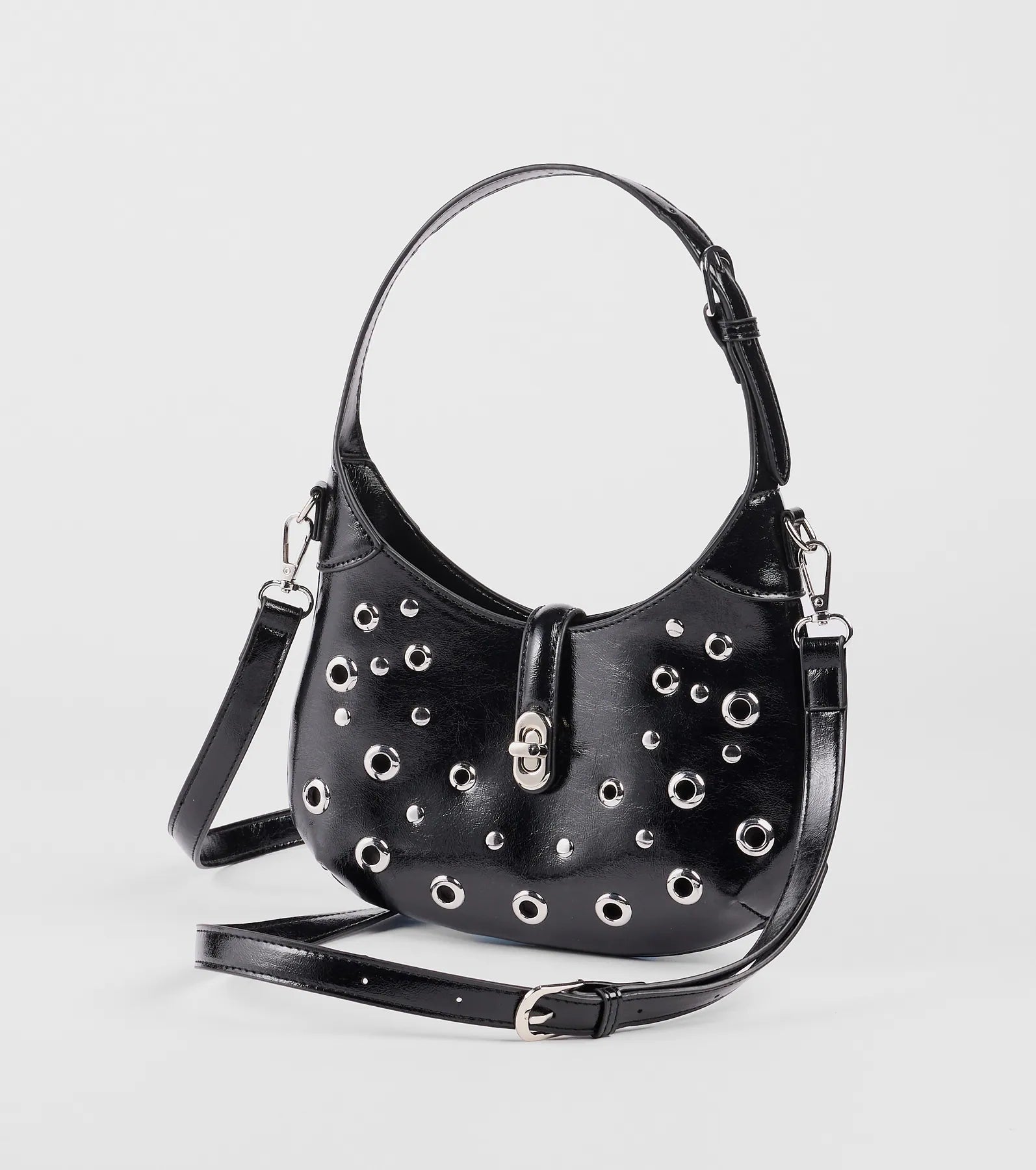 Cool Girl On The Block Studded Shoulder Bag